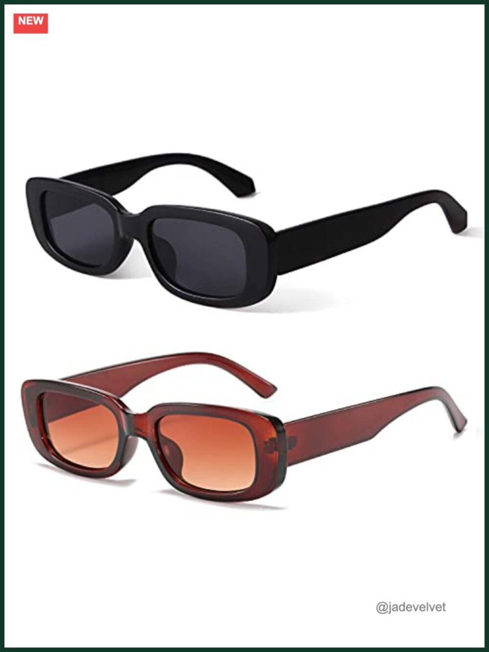 Retro Rectangle Sunglasses for Women UV400 Protection Driving Glasses 90s
